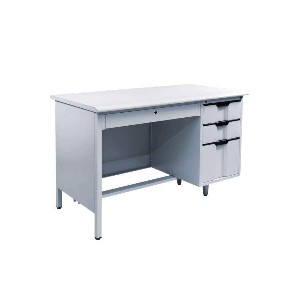 Metal Desk With Single Pedestal