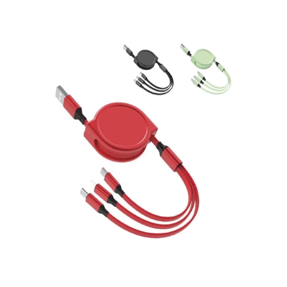 3-in-1 Retractable USB Charging Cable
