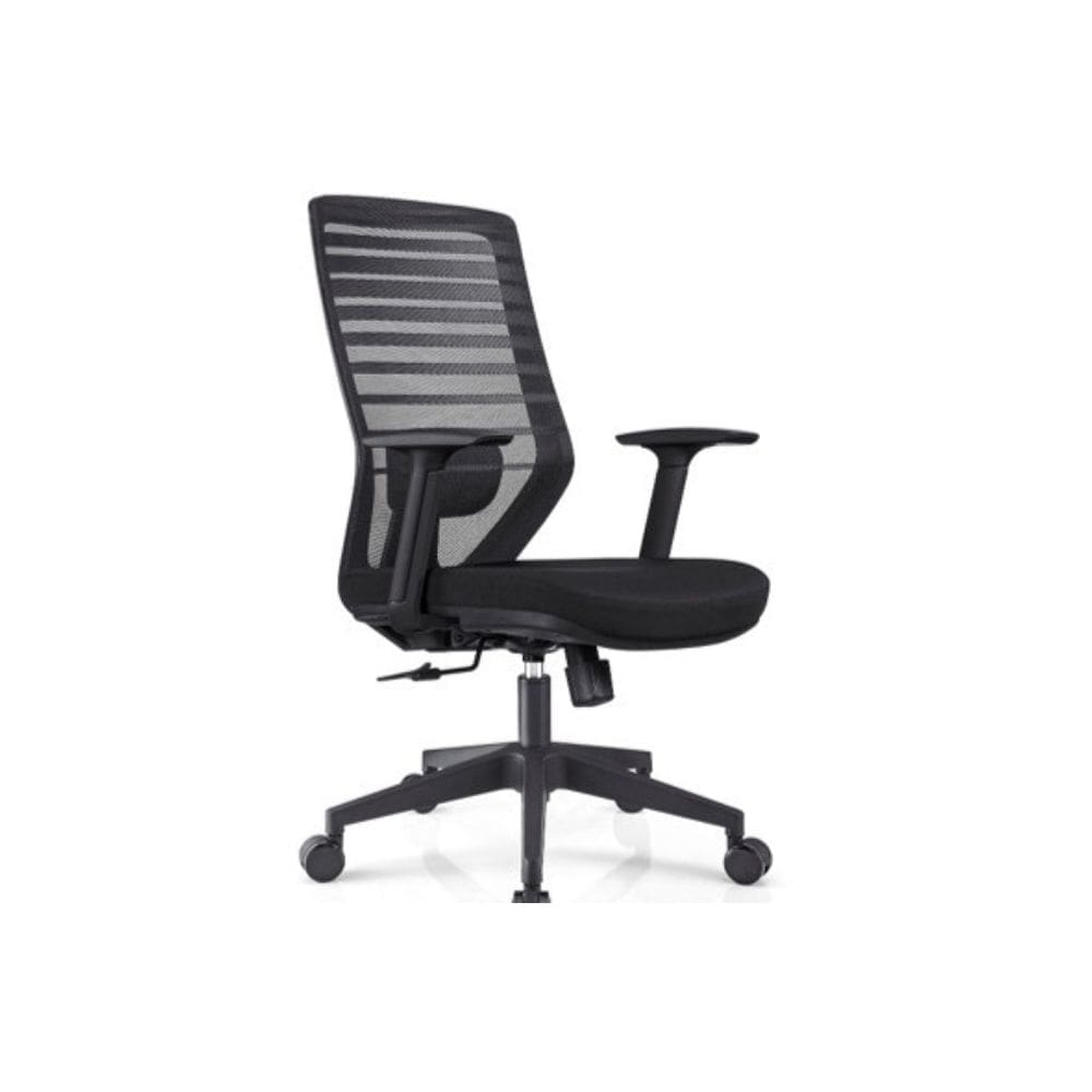 High Back Mesh Finish With Fabric Seat Black (EC-5383)